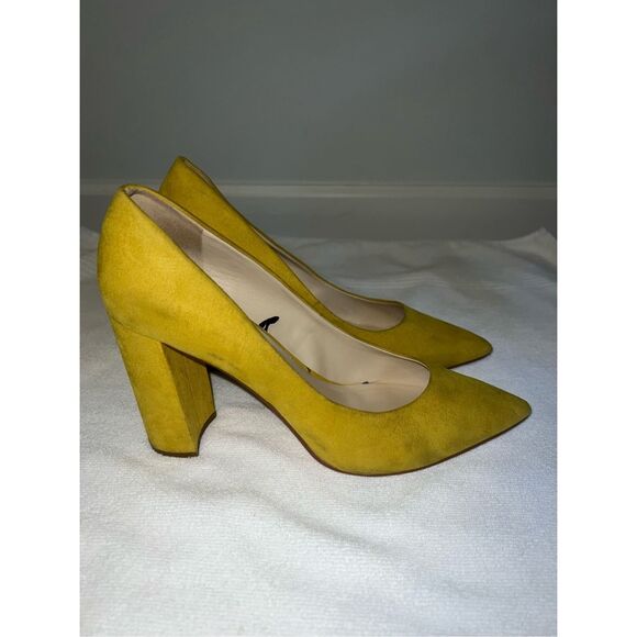 Women’s chartreuse lime green Block heel 10W - Picture 1 of 8